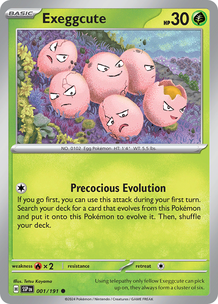 Exeggcute  - 001/191 - Reverse Holofoil