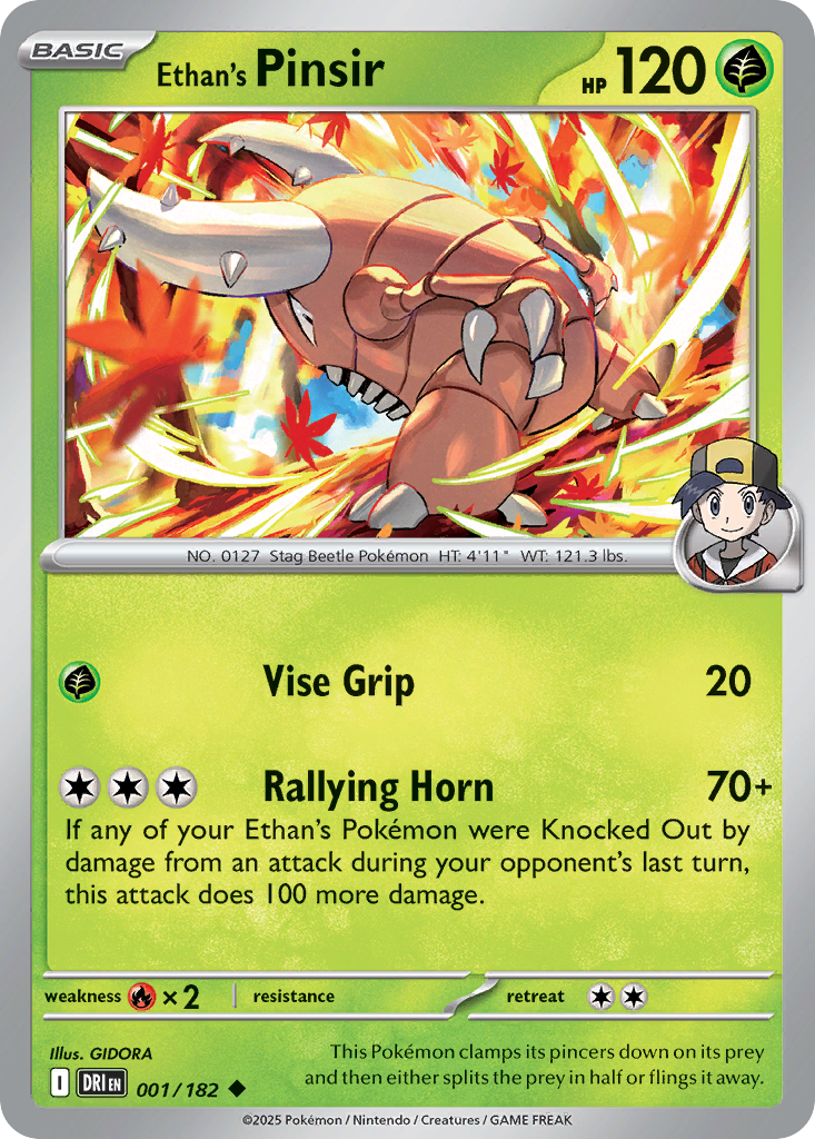 Ethan's Pinsir - 001/182 - Reverse Holofoil