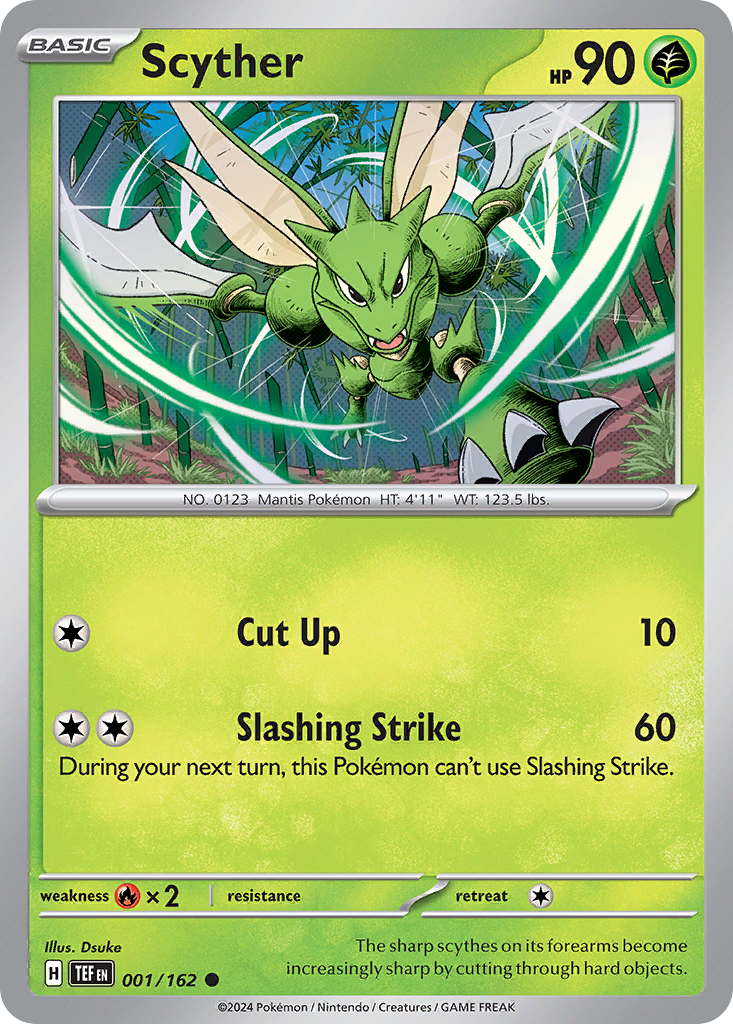Scyther - 001/162 - Reverse Holofoil