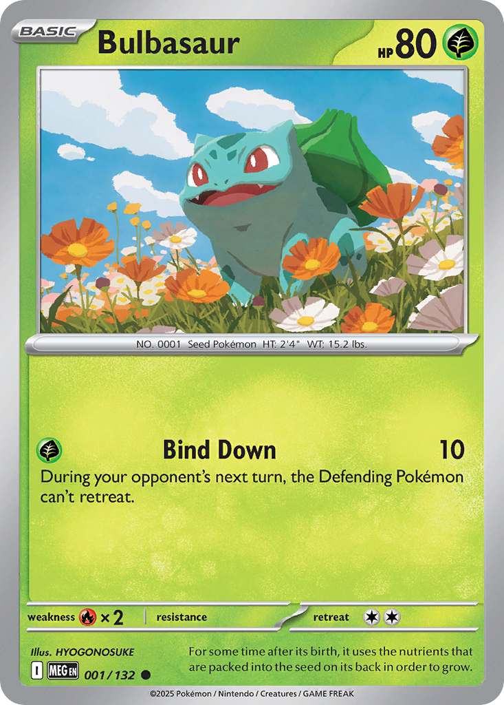 Bulbasaur  - 001/132 - Reverse Holofoil
