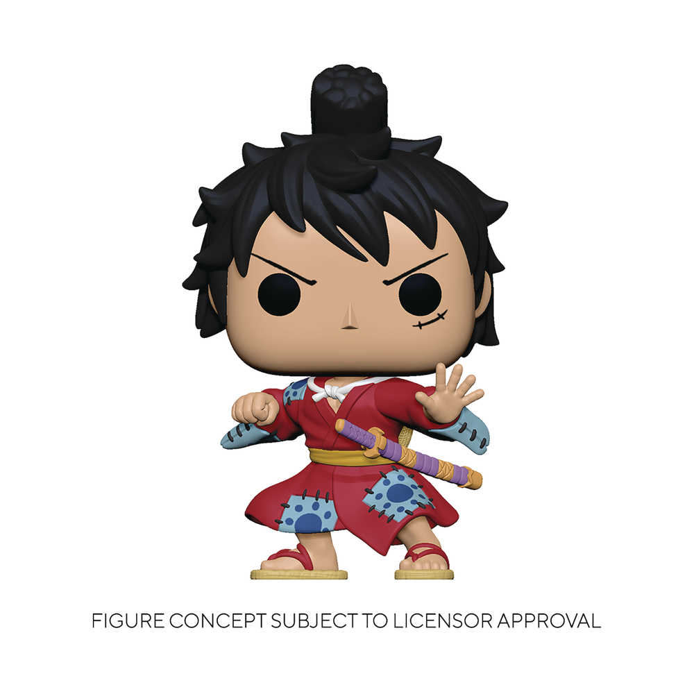 Pop Animation One Piece Luffytaro In Kimono Vinyl Figure