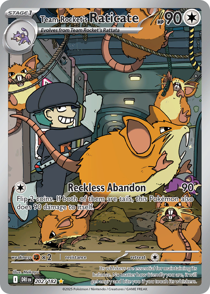 Team Rocket's Raticate  - 202/182