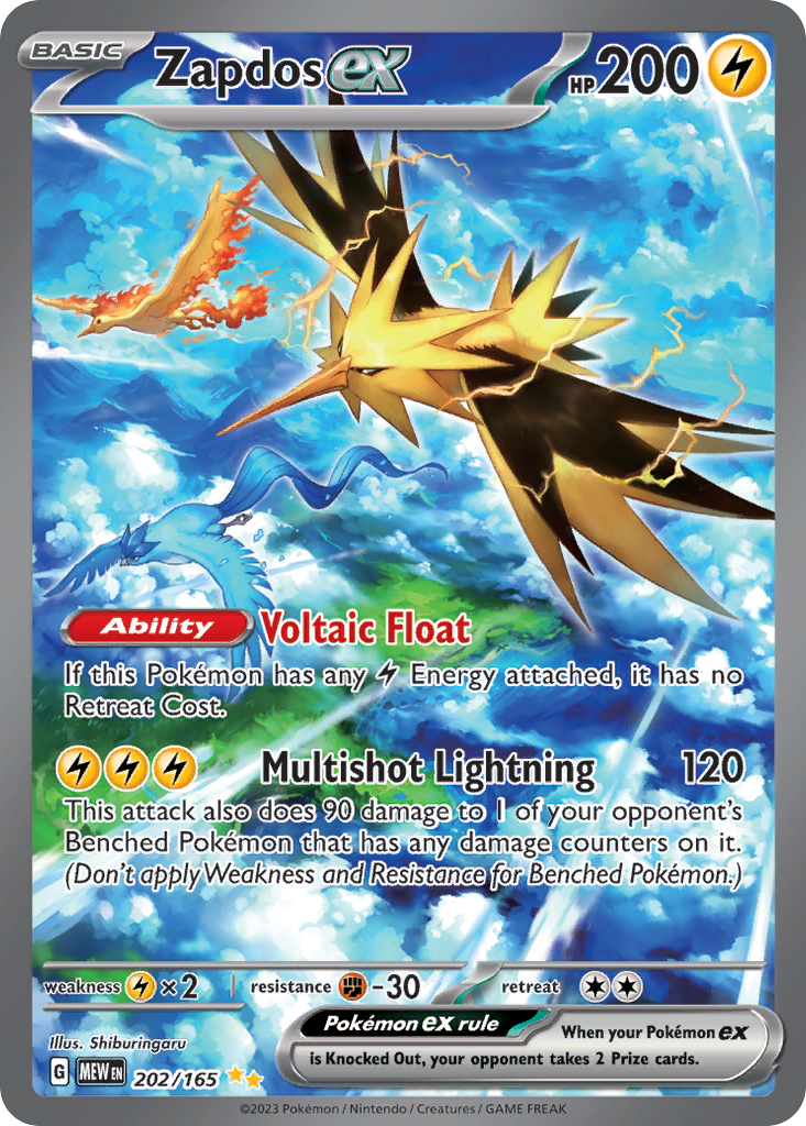 Zapdos ex  - 202/165