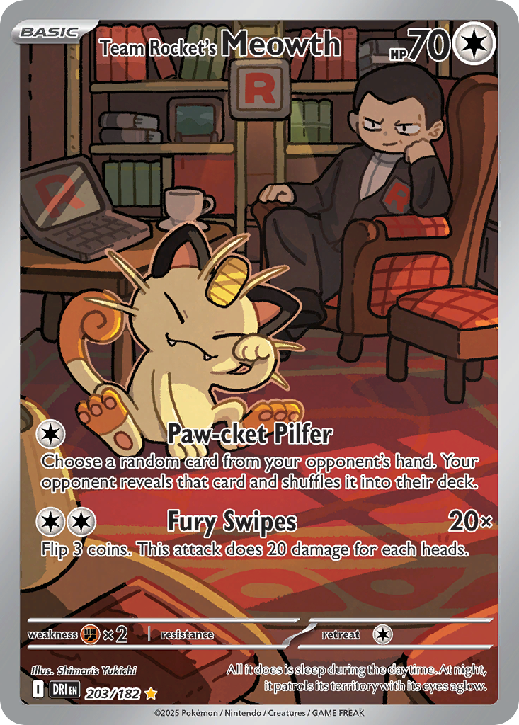 Team Rocket's Meowth  - 203/182