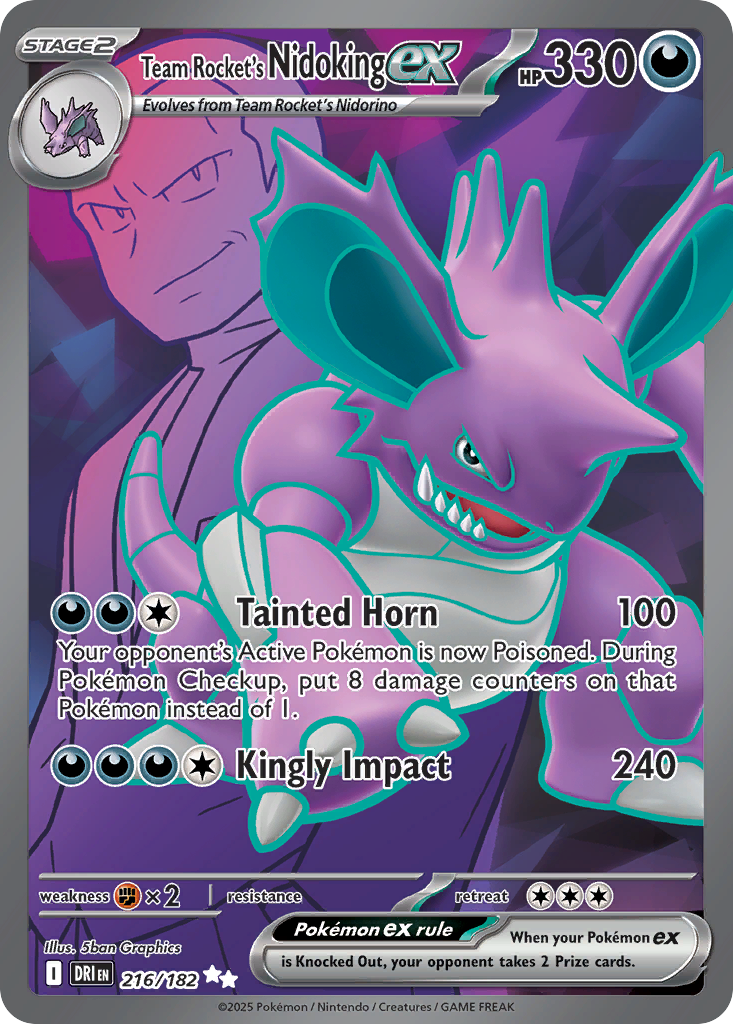 Team Rocket's Nidoking ex  - 216/182