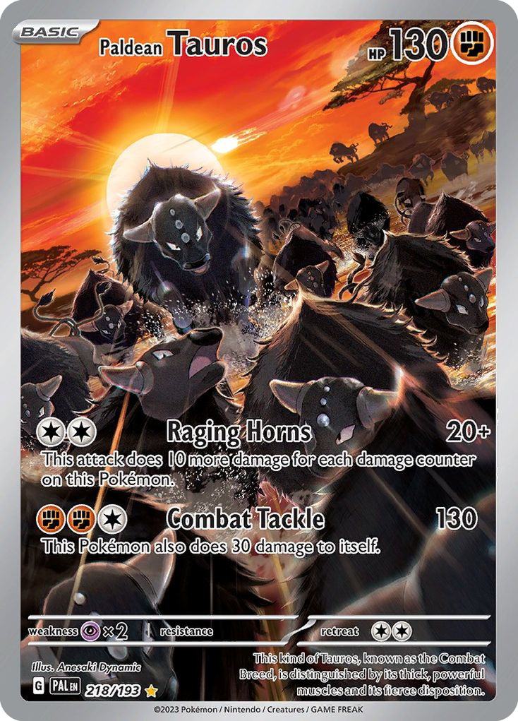 Paldean Tauros  - 218/193
