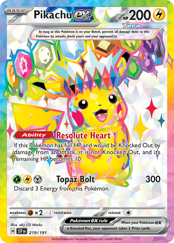 Pikachu ex  - 219/191