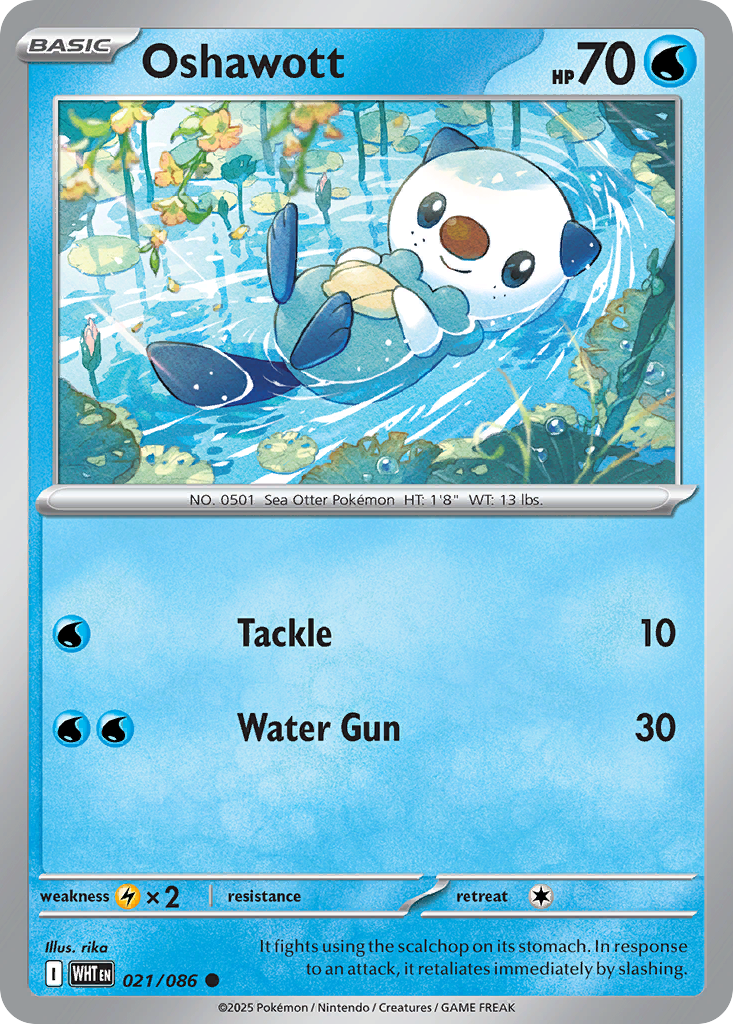 Oshawott - 021/086 - Reverse Holofoil