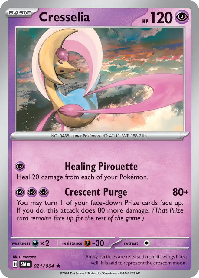 Cresselia  - 021/064 - Reverse Holofoil