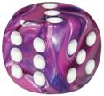 Festive 12mm D6 Violet/White (36)