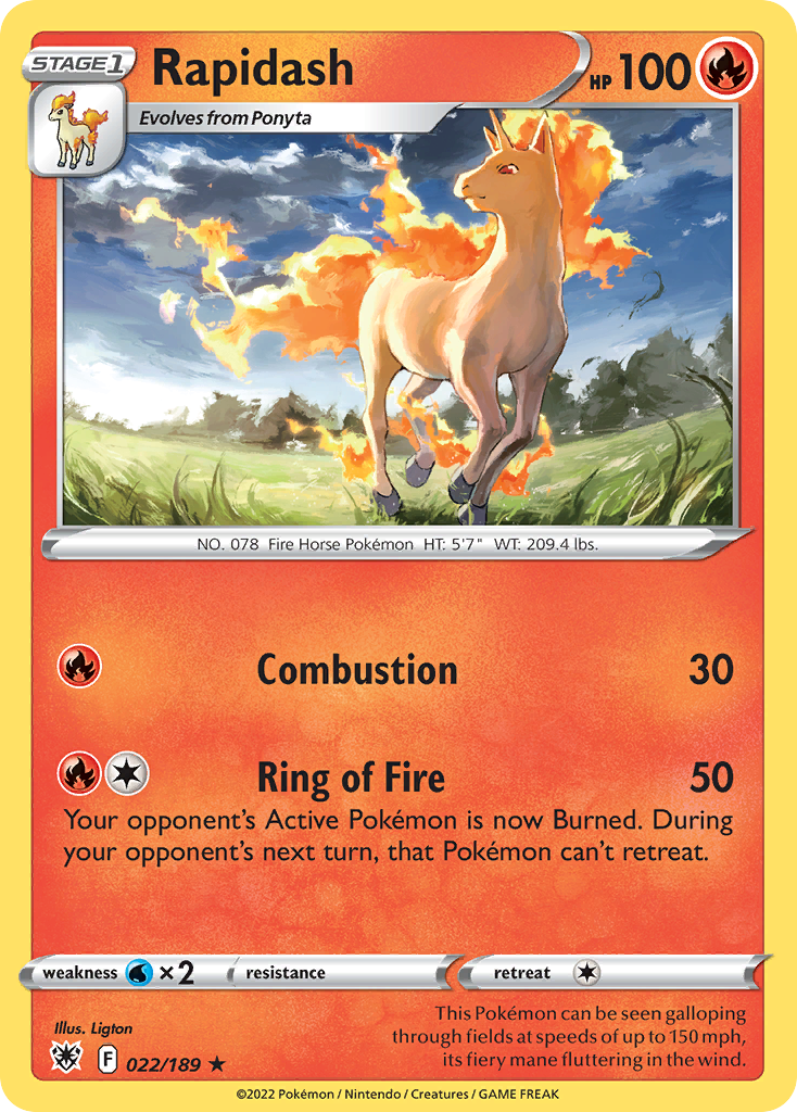 Rapidash - 022/189 - Reverse Holofoil