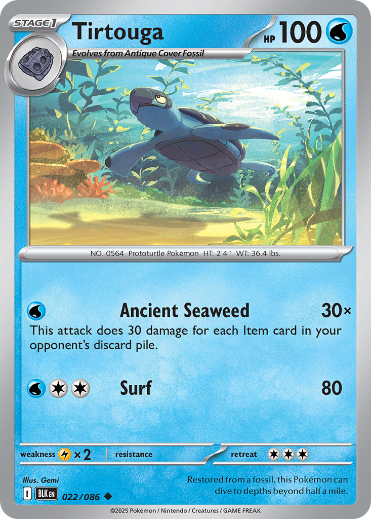 Tirtouga - 022/086 - Reverse Holofoil