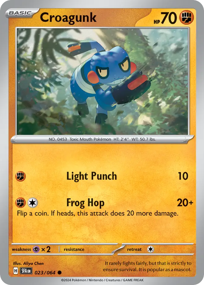 Croagunk - 023/064 - Reverse Holofoil