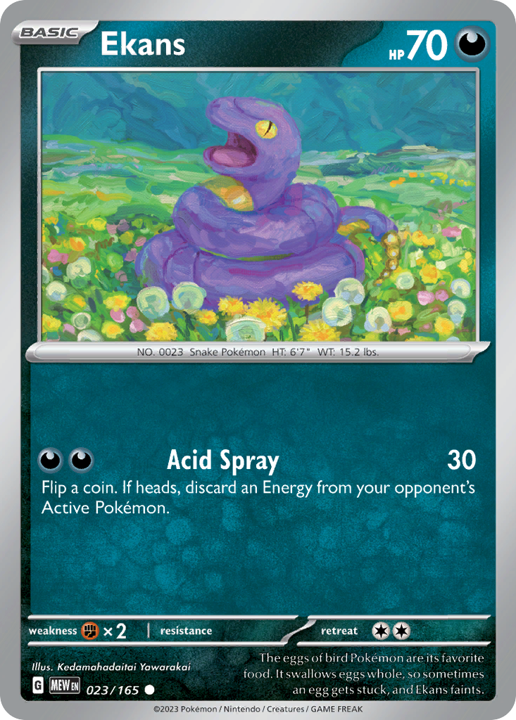 Ekans - 023/165 - Reverse Holofoil