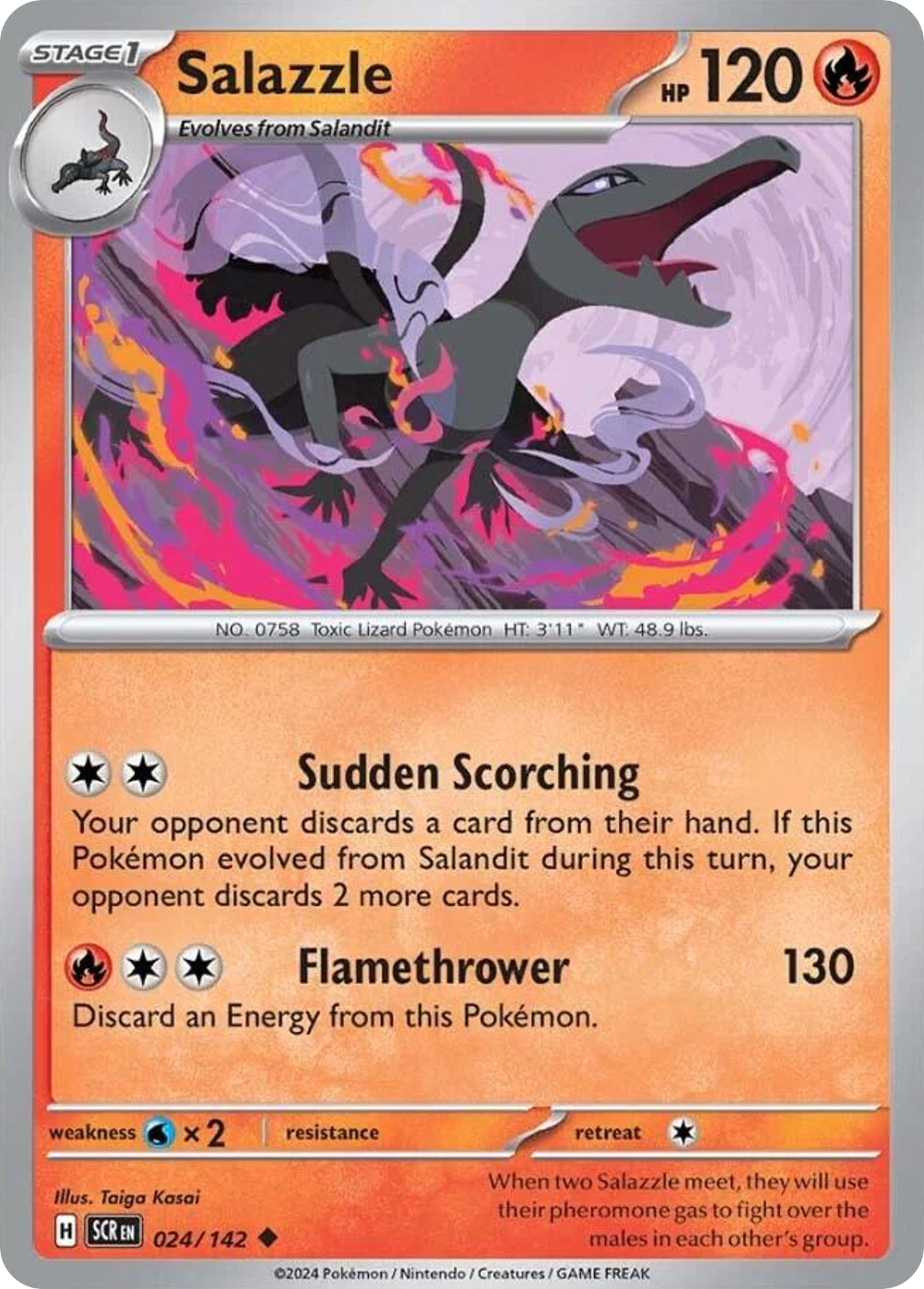 Salazzle - 024/142 - Reverse Holofoil