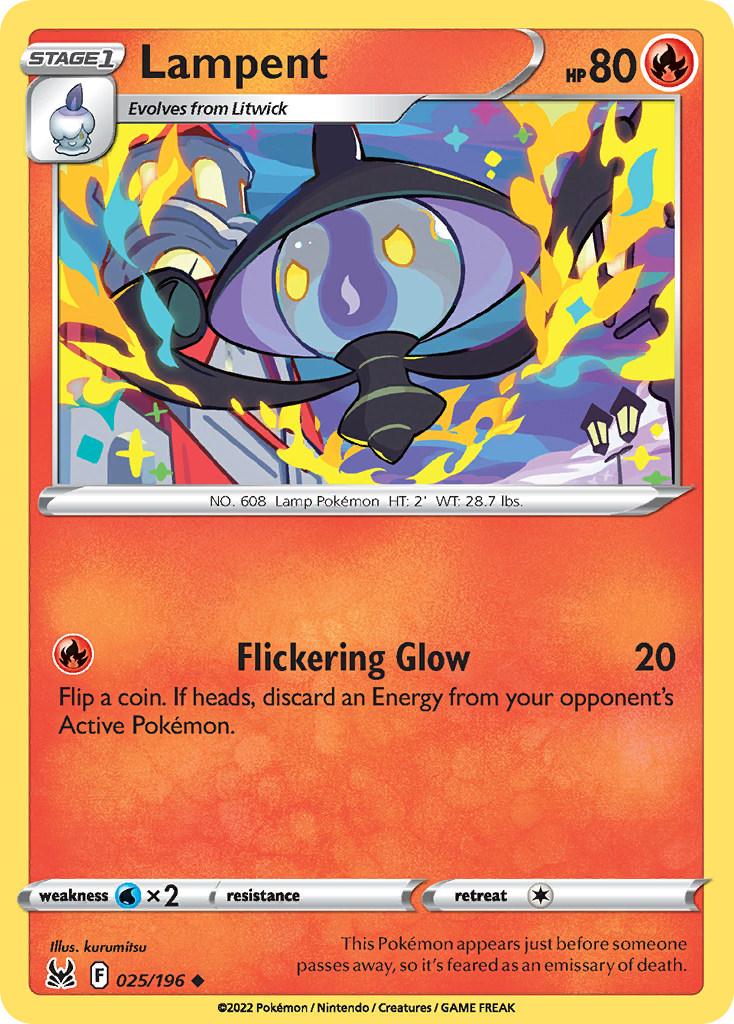 Lampent - 025/196 - Reverse Holofoil