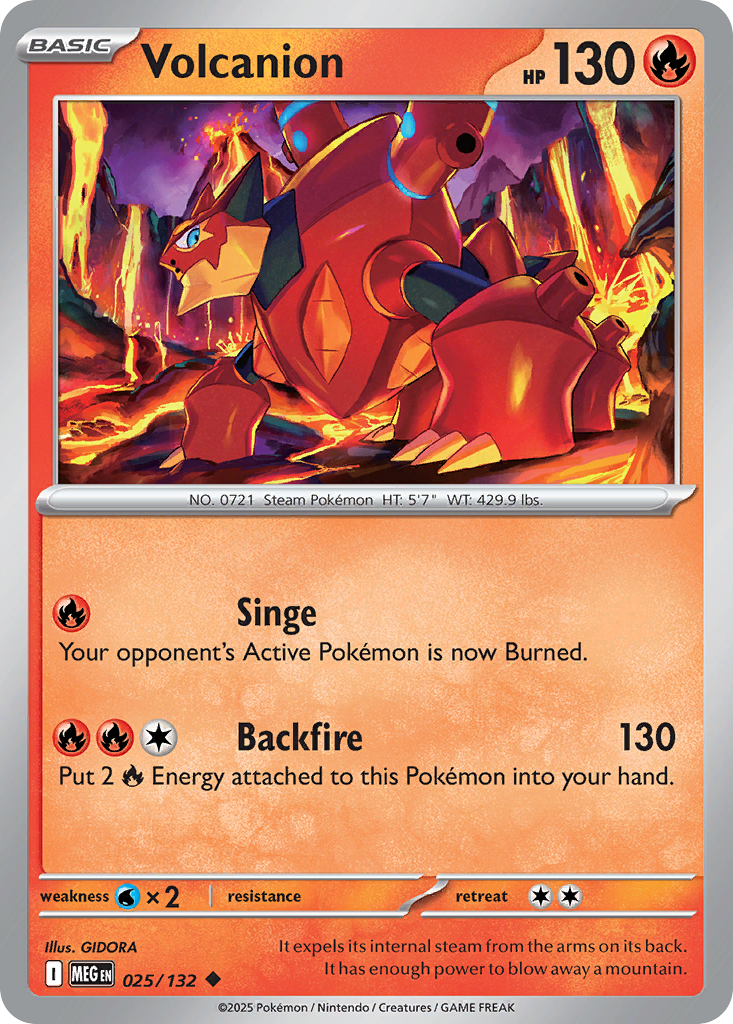 Volcanion - 025/132 - Reverse Holofoil
