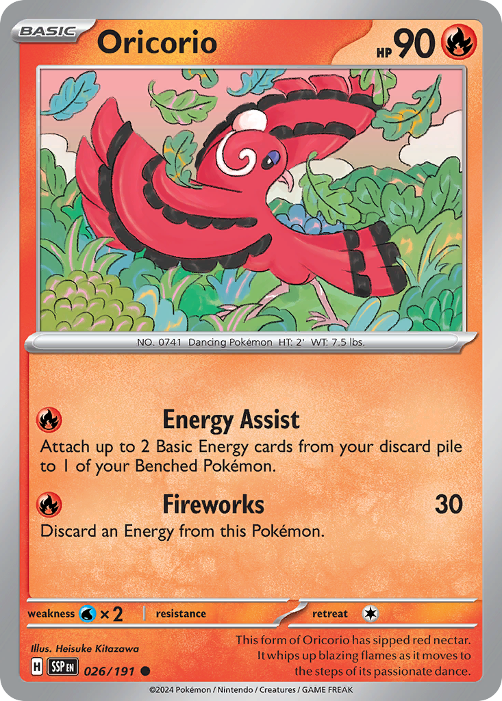 Oricorio  - 026/191 - Reverse Holofoil