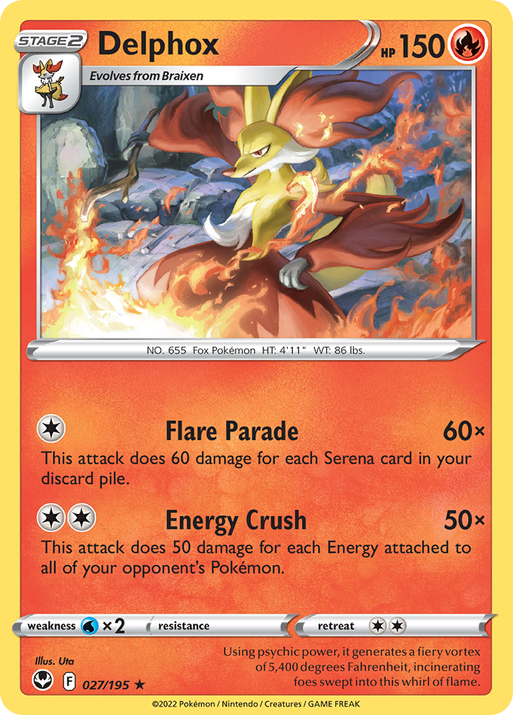 Delphox - 027/195 - Reverse Holofoil