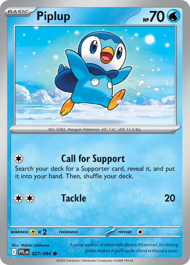 Piplup  - 027/094 - Reverse Holofoil