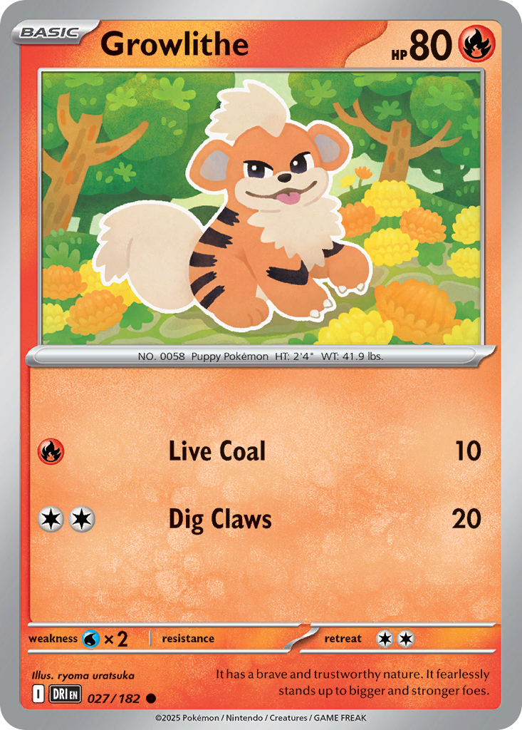 Growlithe - 027/182 - Reverse Holofoil