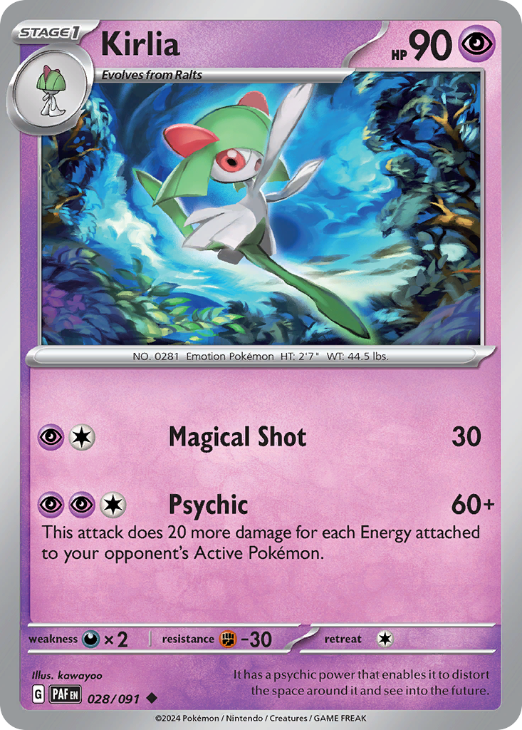 Kirlia  - 028/091 - Reverse Holofoil