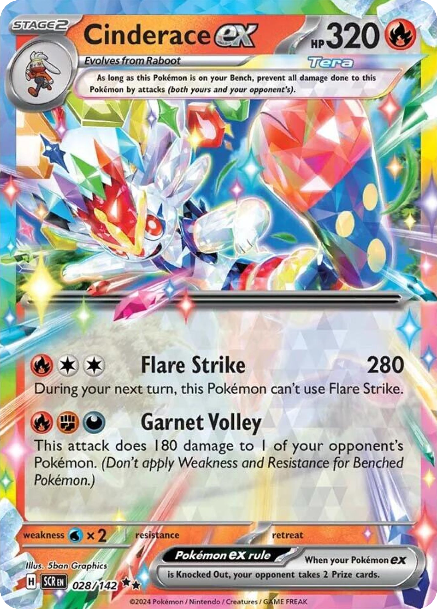 Cinderace ex  - 028/142