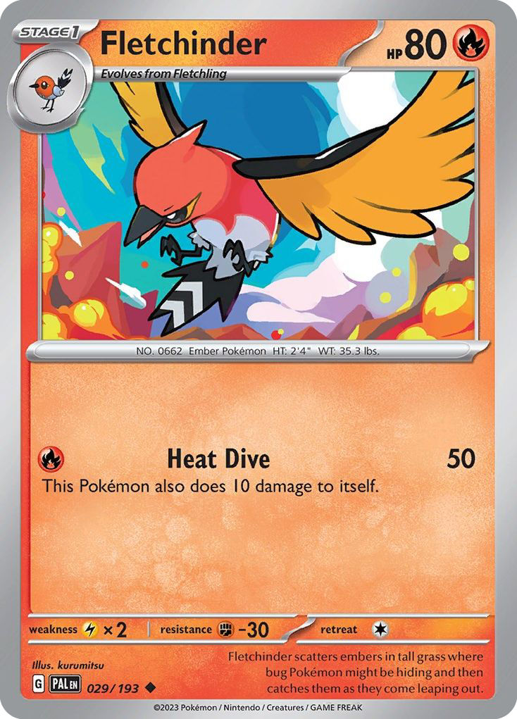 Fletchinder  - 029/193 - Reverse Holofoil