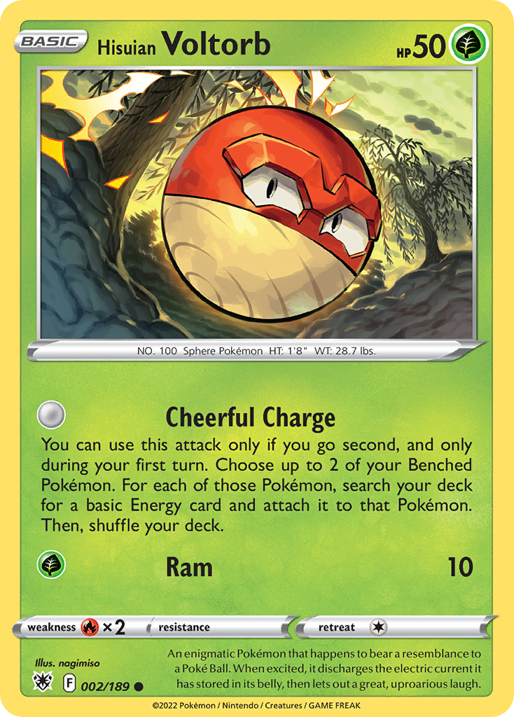 Hisuian Voltorb - 002/189 - Reverse Holofoil