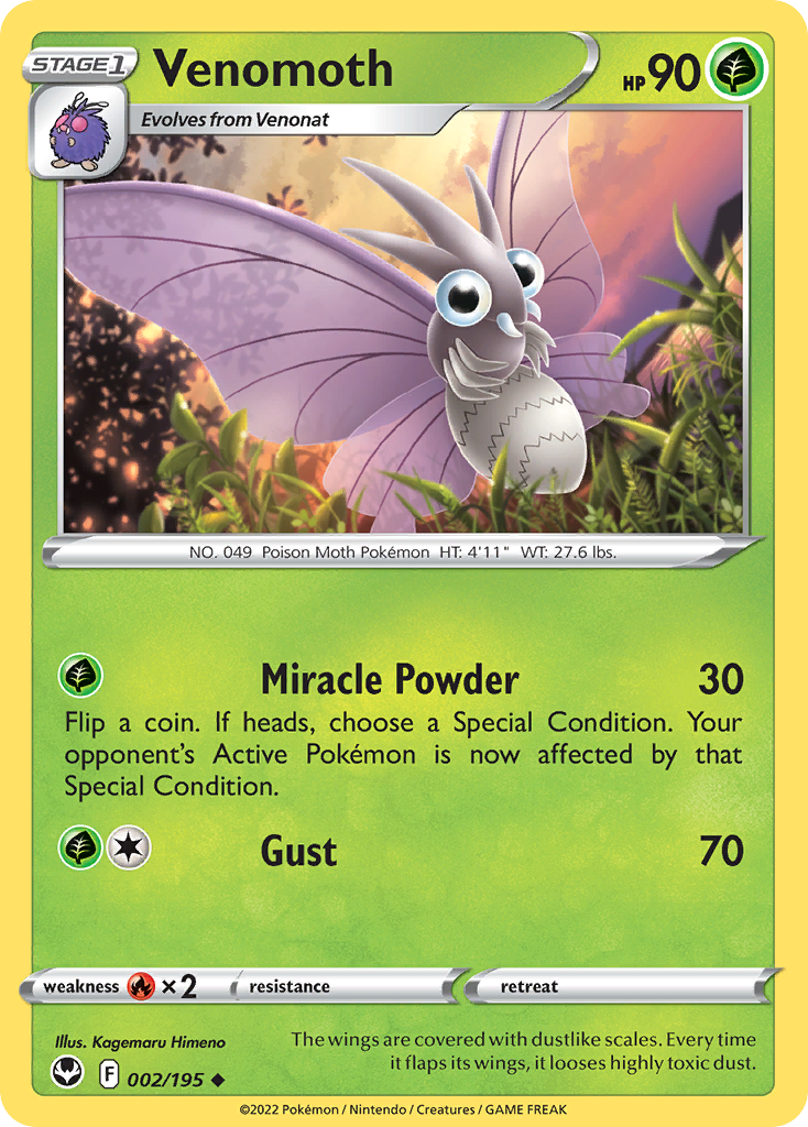 Venomoth - 002/195 - Reverse Holofoil