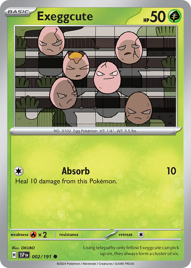 Exeggcute  - 002/191 - Reverse Holofoil