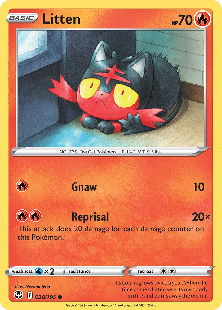 Litten - 030/195 - Reverse Holofoil