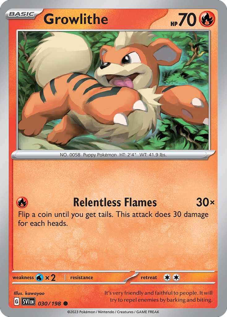 Growlithe  - 030/198 - Reverse Holofoil