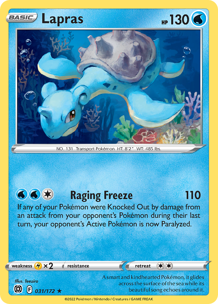 Lapras - 031/172 - Reverse Holofoil