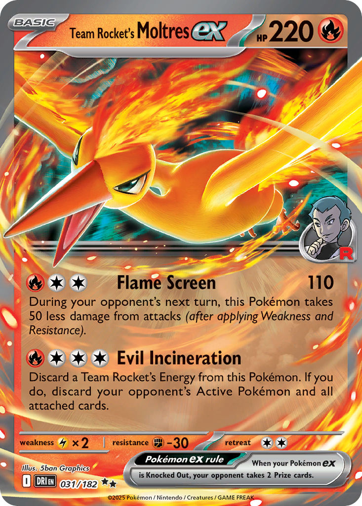 Team Rocket's Moltres ex - 031/182