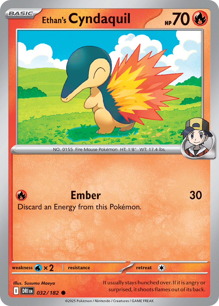 Ethan's Cyndaquil - 032/182 - Reverse Holofoil