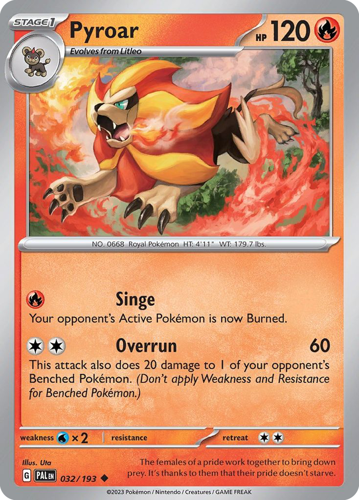 Pyroar  - 032/193 - Reverse Holofoil