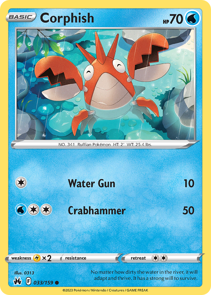 Corphish - 033/159 - Reverse Holofoil