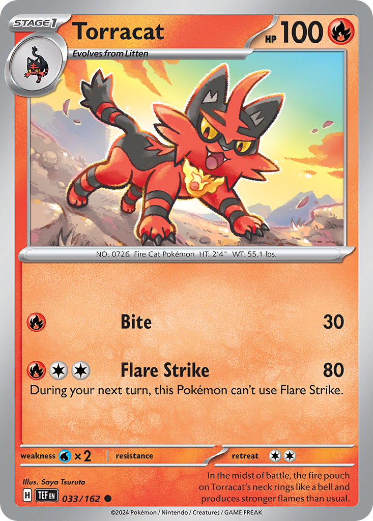 Torracat - 033/162 - Reverse Holofoil