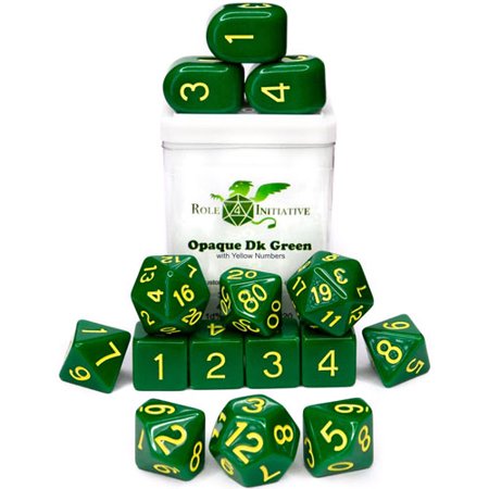 R4I Opaque Dk Green/Gold 15pc