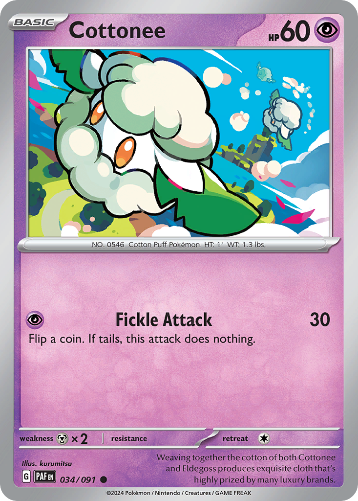 Cottonee - 034/091 - Reverse Holofoil