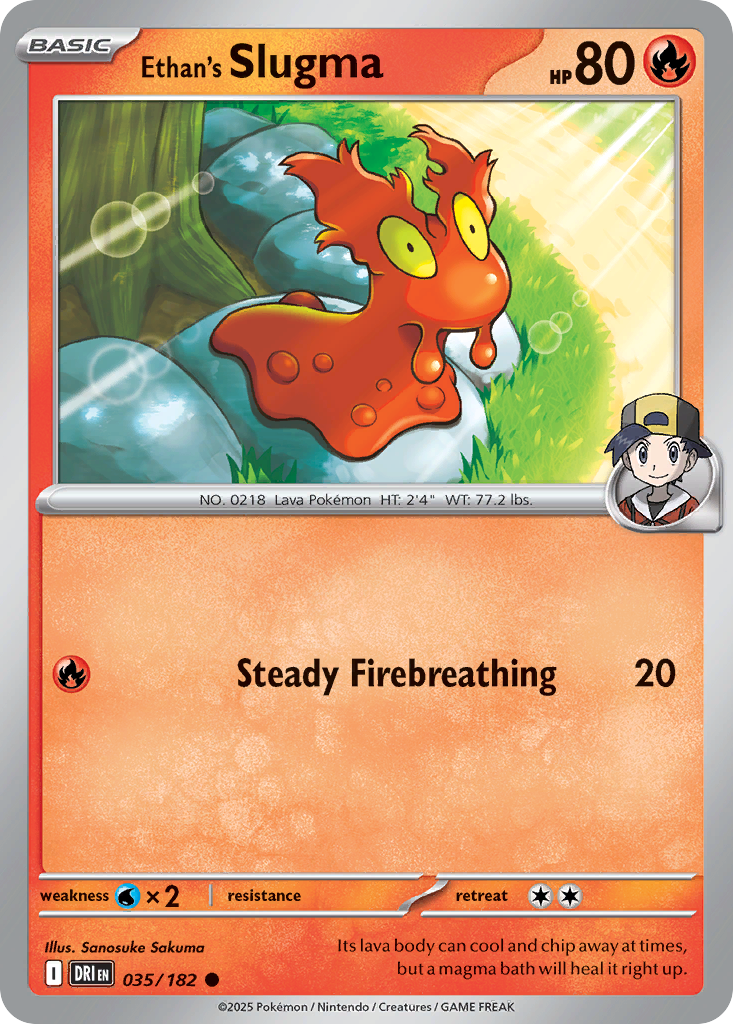 Ethan's Slugma - 035/182 - Reverse Holofoil