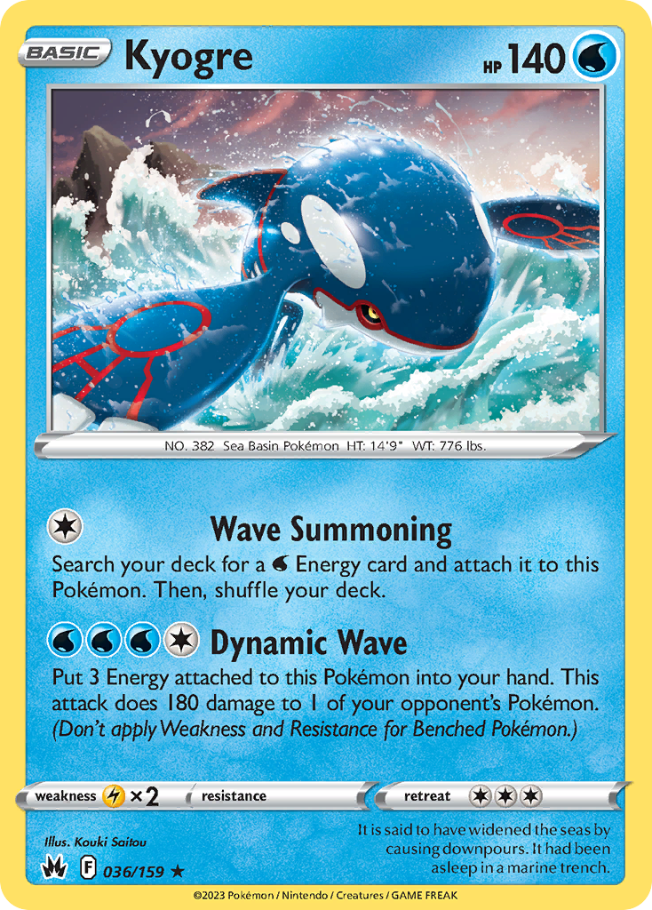 Kyogre - 036/159 - Reverse Holofoil