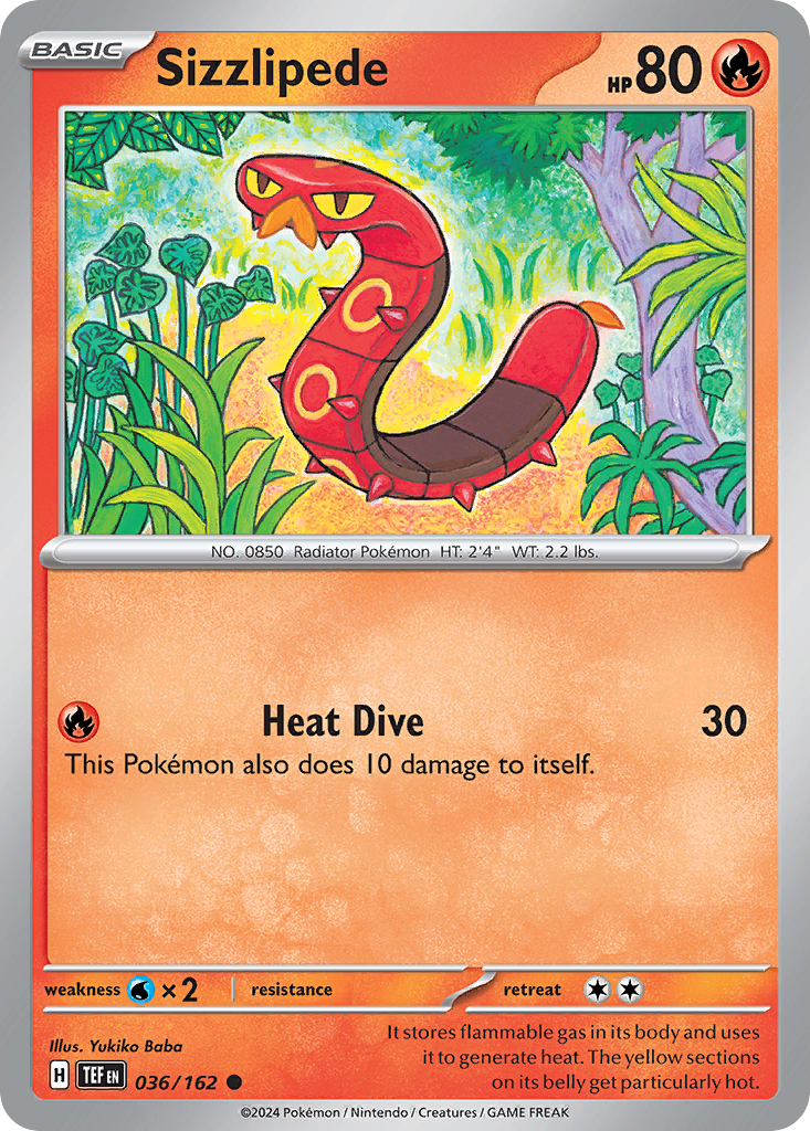 Sizzlipede - 036/162 - Reverse Holofoil