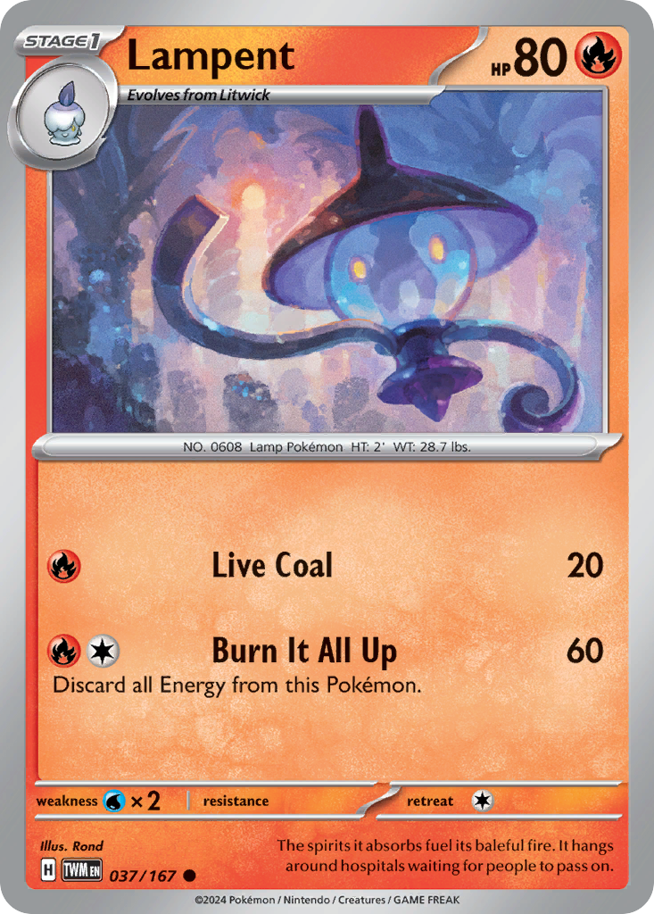 Lampent - 037/167 - Reverse Holofoil