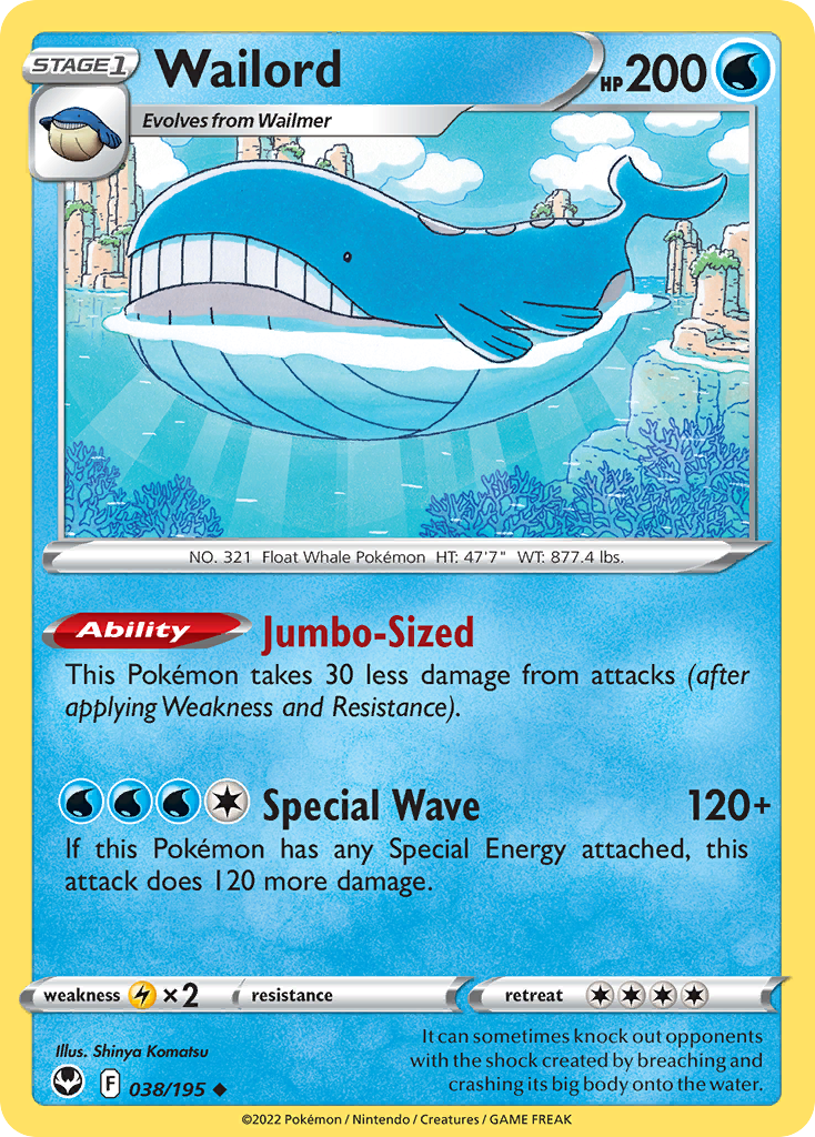 Wailord - 038/195 - Reverse Holofoil