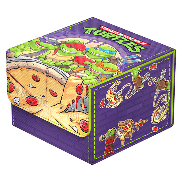 Deck Case: Sidewinder 133+ Xenoskin MTG- Teenage Mutant Ninja Turtles- Pizza Box