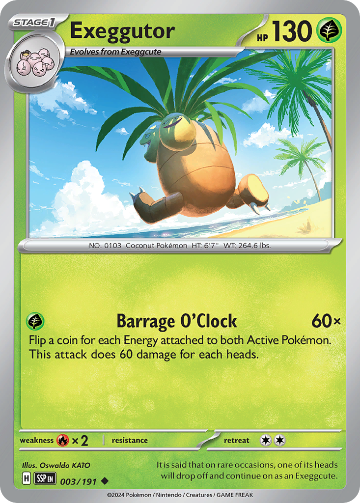 Exeggutor - 003/191 - Reverse Holofoil