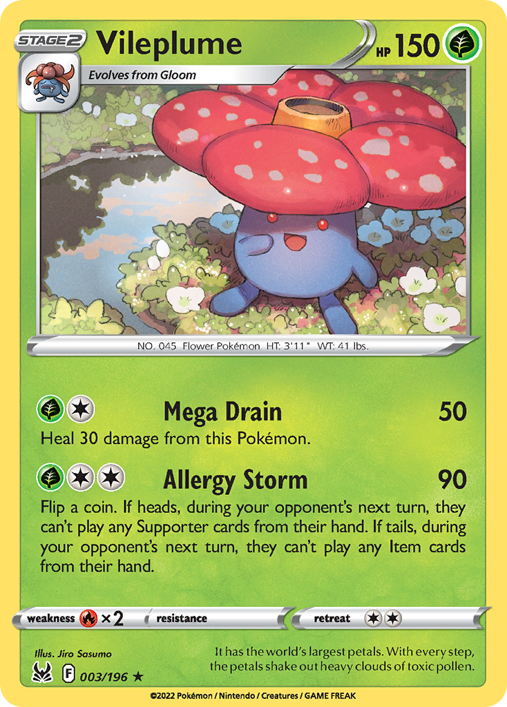 Vileplume - 003/196 - Reverse Holofoil