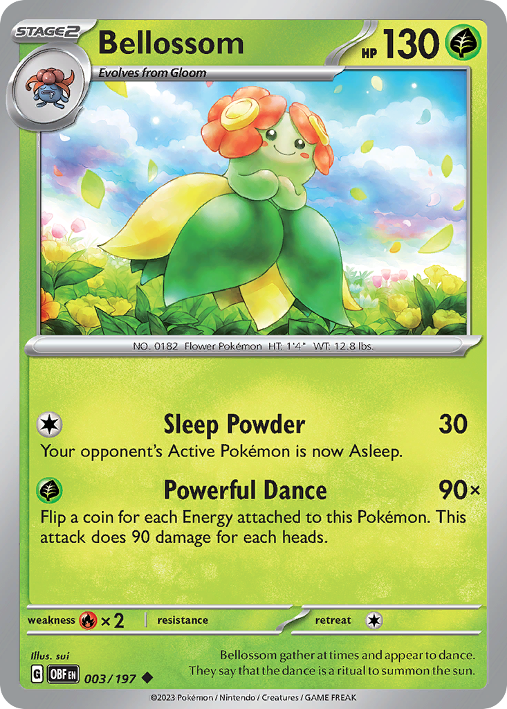 Bellossom - 003/197 - Reverse Holofoil